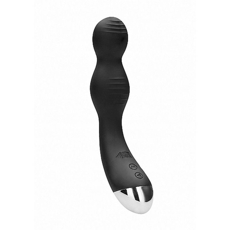 Remote Controlled E-Stim & Vibrating G/P-Spot Vibrator - Black